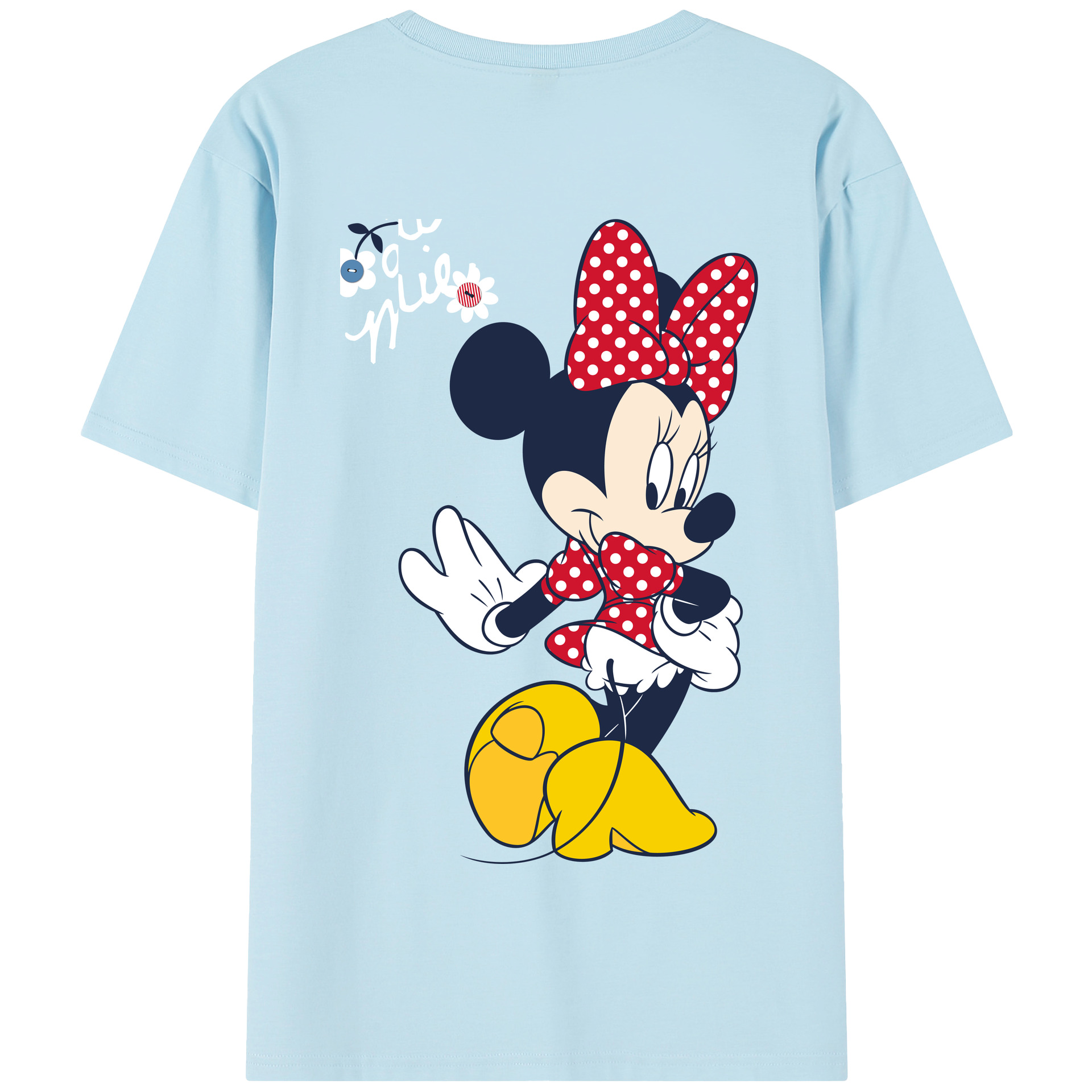 （画像用） ミッキーマウス Mickey Mouse 綿100％半袖Tシャツ（背面プリント）